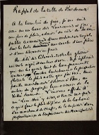 Rappel de la Ville de Bordeaux, MIAL 41816R
