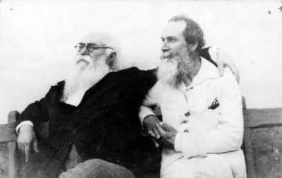 Jammes et Lacoste à Pardies, entre 1933 et 1937 ; Association Francis Jammes, Orthez