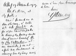 Lettre de Francis Jammes à Mauriac / Association Francis Jammes Orthez