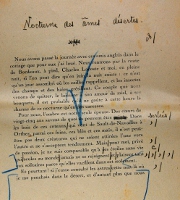 Ms532, 1ère épreuve en placards, corrections par Bernadette Jammes / Bibliothèque Patrimoniale de Pau Ms532, 1ère épreuve en placards, corrections par Bernadette Jammes / Bibliothèque Patrimoniale de Pau