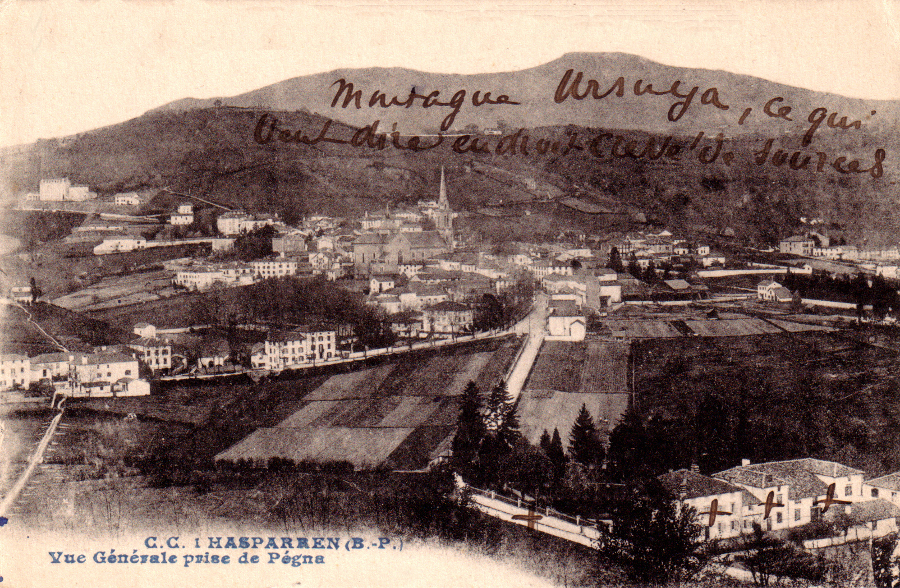 Hasparren : Vue générale prise de Pégna / Fonds Association F. Jammes, Orthez Hasparren : Vue générale prise de Pégna / Fonds Association F. Jammes, Orthez
