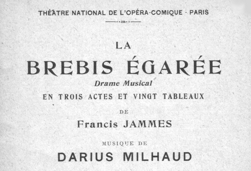 Brochure de La Brebis égarée / Association Francis Jammes Orthez Brochure de La Brebis égarée / Association Francis Jammes Orthez