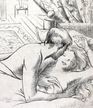 Gravure à l’eau-forte par Marianne Clouzot.