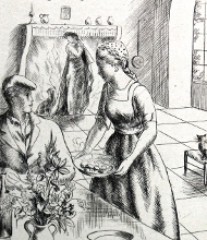 Gravure à l’eau-forte par Marianne Clouzot.