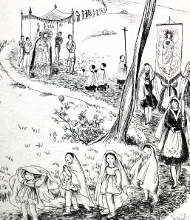 Gravure à l’eau-forte par Marianne Clouzot.