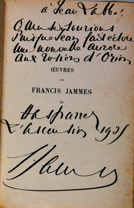 Paris : Mercure de France, 1923. A. s. de l'auteur à Jean Labbé, don Labbé - Bibliothèque Patrimoniale de Pau, cote 89056R Lausanne : Mermod, 1947. ill. de Henry Bischoff - Bibliothèque Patrimoniale Pau, cote 62382Paris : Mercure de France, 1923. A. s. de l'auteur à Jean Labbé, don Labbé - Bibliothèque Patrimoniale de Pau, cote 89056RR