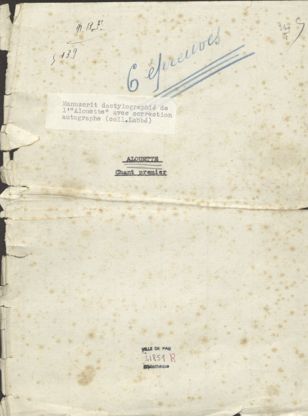 Ms446 (Pau) / Consulter le document sur Pireneas